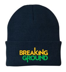 851 Knit Cap with Breaking Ground Embroidery