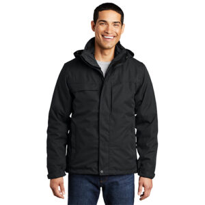 CPAJJ302-BK Herringbone 3-in-1 Parka, Black